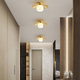 Loftlampe med messingkappe i guld – semi-plafond