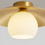 Loftlampe med messingkappe i guld – semi-plafond