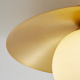 Loftlampe med messingkappe i guld – semi-plafond