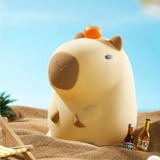 LED-natlampe i silikone formet som en capybara