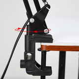 Skrivebordslampe med klemme – justerbar arbejdslampe med lang arm
