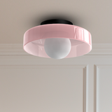 Loftlampe i farvet glas – moderne plafond i seks farver