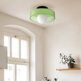 Loftlampe i farvet glas – moderne plafond i seks farver