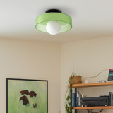 Loftlampe i farvet glas – moderne plafond i seks farver