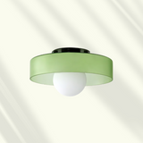 Loftlampe i farvet glas – moderne plafond i seks farver