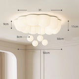 Loftlampe i creme med flere former – loftbelysning til børneværelset