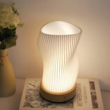 Bordlampe med bølgeformet skærm – moderne dæmpbar bordbelysning