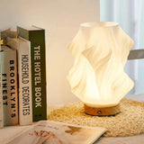 Bordlampe med bølgeformet skærm – moderne dæmpbar bordbelysning