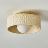 Loftlampe i creme – fransk enkel loftbelysning