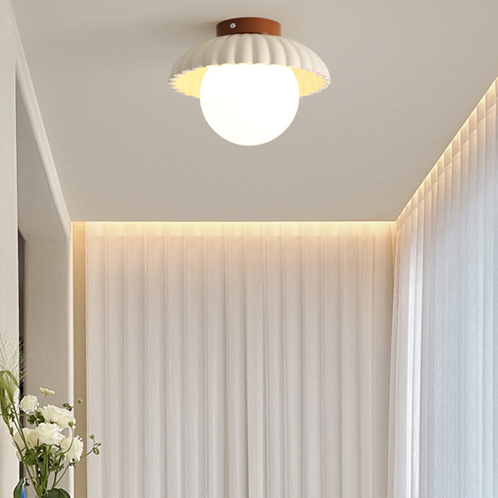 Loftlampe i glas – fransk loftbelysning