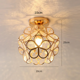 Loftlampe i glas med blomsterform – dekorativ plafond til stuen