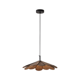 LED-rattanpendel med bladmotiv – hængelampe