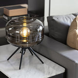 Designer-bordlampe med glasskærm – moderne