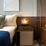 Designer-bordlampe med glasskærm – moderne
