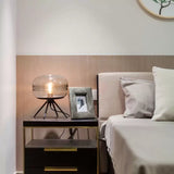 Designer-bordlampe med glasskærm – moderne