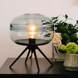 Designer-bordlampe med glasskærm – moderne