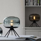 Designer-bordlampe med glasskærm – moderne