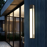 LED-væglampe – moderne sort udendørs vægbelysning