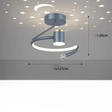 LED-loftlampe med stjernehimmel – moderne loftbelysning til børneværelset