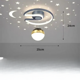 LED-loftlampe med stjernehimmel – moderne loftbelysning til børneværelset