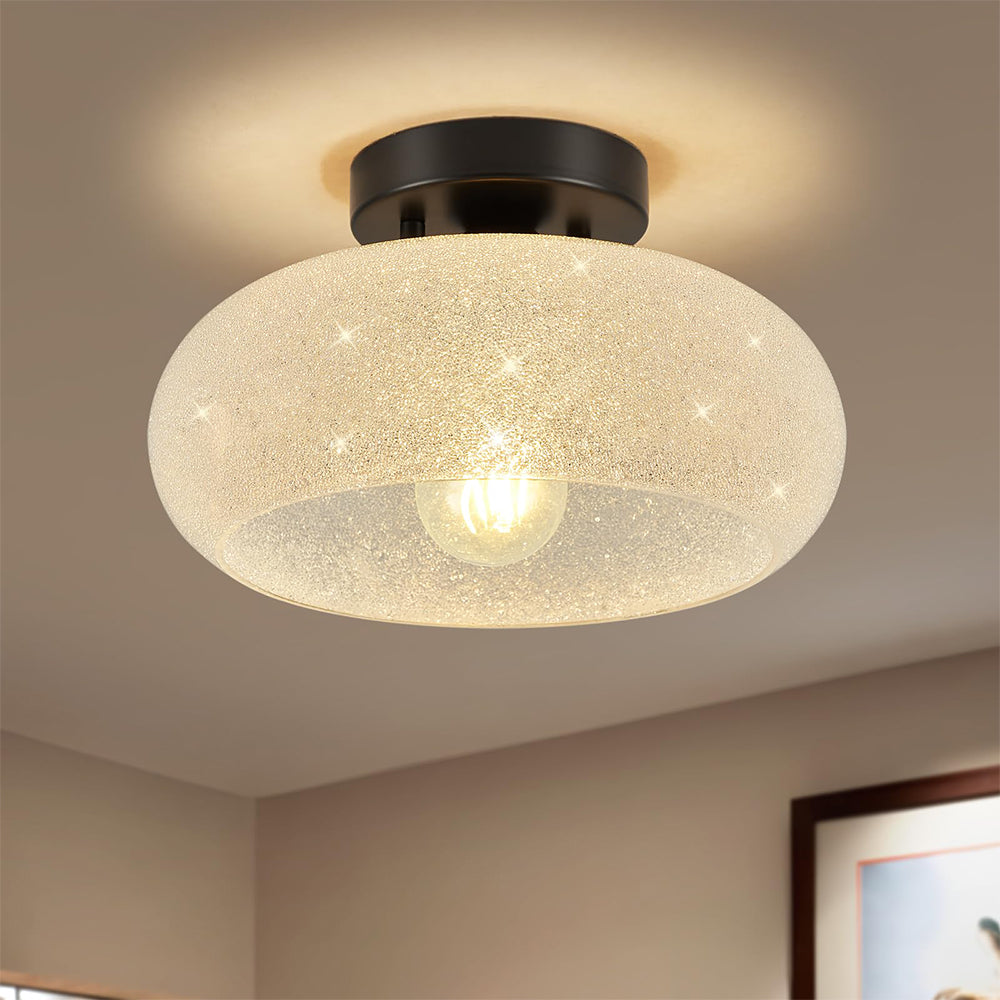 Loftlampe i glas – semi-plafond