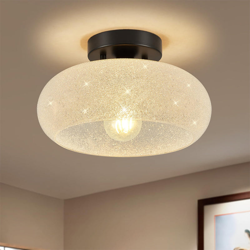 Loftlampe i glas – semi-plafond