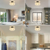 Loftlampe i glas – semi-plafond