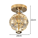 LED-loftlampe formet som en krystalkugle – loftbelysning