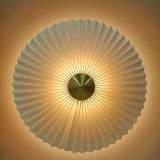Bordlampe med plisseret skærm – midcentury
