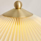 Bordlampe med plisseret skærm – midcentury