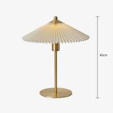 Bordlampe med plisseret skærm – midcentury