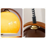 Glaspendel med orange kugle – midcentury hængelampe