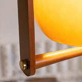 Glaspendel med orange kugle – midcentury hængelampe