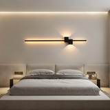 Væglampe i aflang form – minimalistisk LED-belysning til stuen
