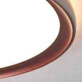 LED-loftlampe i brun – minimalistisk rund loftbelysning til soveværelset