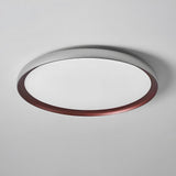 LED-loftlampe i brun – minimalistisk rund loftbelysning til soveværelset