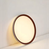 LED-loftlampe i brun – minimalistisk rund loftbelysning til soveværelset