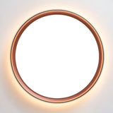 LED-loftlampe i brun – minimalistisk rund loftbelysning til soveværelset