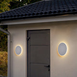 LED-væglampe i metal – minimalistisk rund udendørs vægbelysning