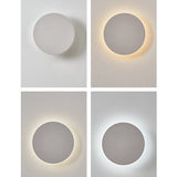LED-væglampe i metal – minimalistisk rund udendørs vægbelysning
