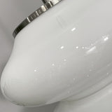 Designer-bordlampe i hvidt glas – moderne