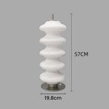 Designer-bordlampe i hvidt glas – moderne