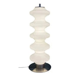 Designer-bordlampe i hvidt glas – moderne