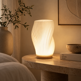 Bordlampe i metal med dobbelt skærm – dæmpbar LED med 3 lysfarver