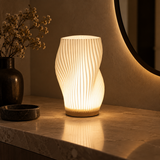 Bordlampe i metal med dobbelt skærm – dæmpbar LED med 3 lysfarver