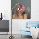 Gulvlampe i guld formet som en kanin – moderne standerlampe til stuen