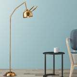 Gulvlampe i guld formet som en kanin – moderne standerlampe til stuen