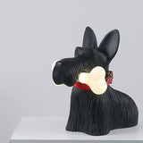 Bordlampe i resin formet som en hund – moderne