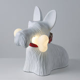 Bordlampe i resin formet som en hund – moderne