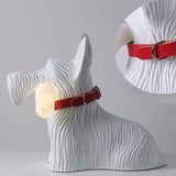 Bordlampe i resin formet som en hund – moderne